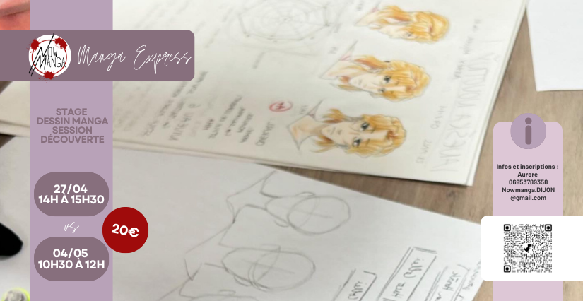 Manga Express : stage créatif des vacances de printemps avec Now Manga à Dijon