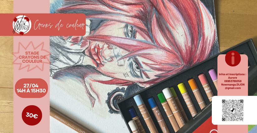 Crayons de Couleur : stage créatif des vacances de printemps avec Now Manga à Dijon