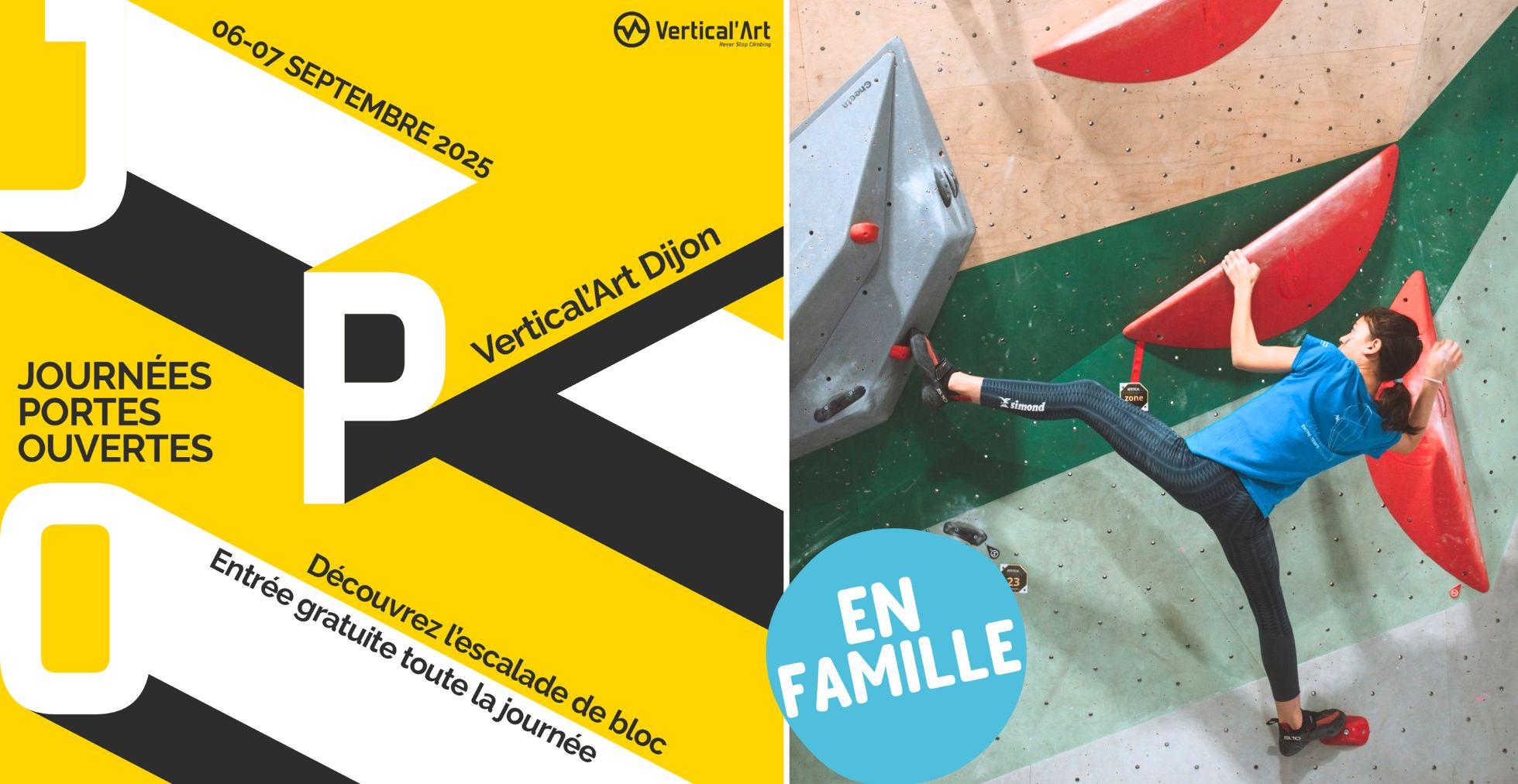  Journées Portes Ouvertes à la salle d'escalade Vertical'art Dijon - GRATUIT EN FAMILLE