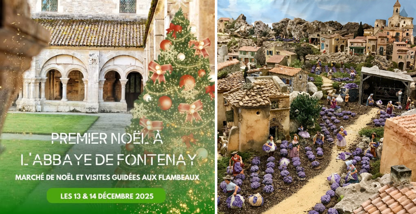 Crèche et marché de Noël à l'Abbaye de Fontenay