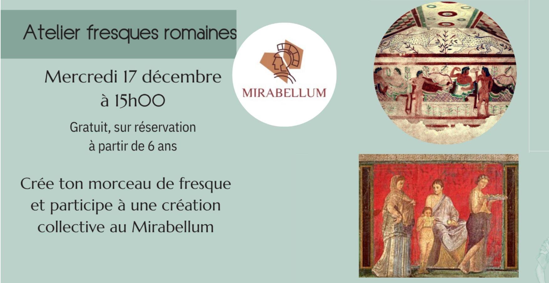 Atelier fresques romaines au Mirabellum - gratuit