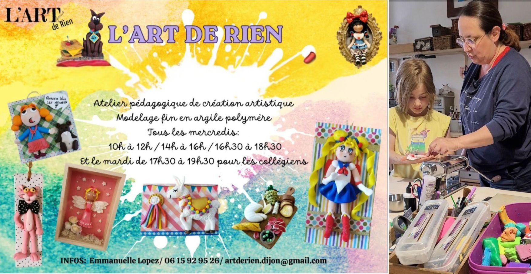  Ateliers de modelage polymère du mercredi avec L'art de rien à Dijon