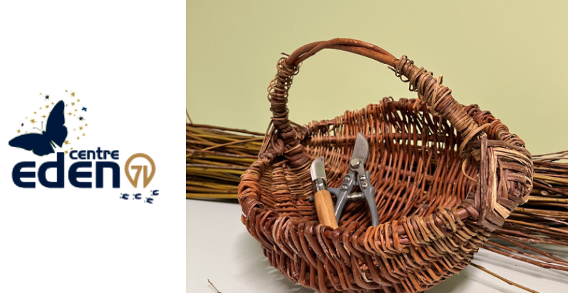 "Atelier vannerie: réalisation d'un panier" au Centre Eden - centre éducatif nature et découverte à Cuisery (71)