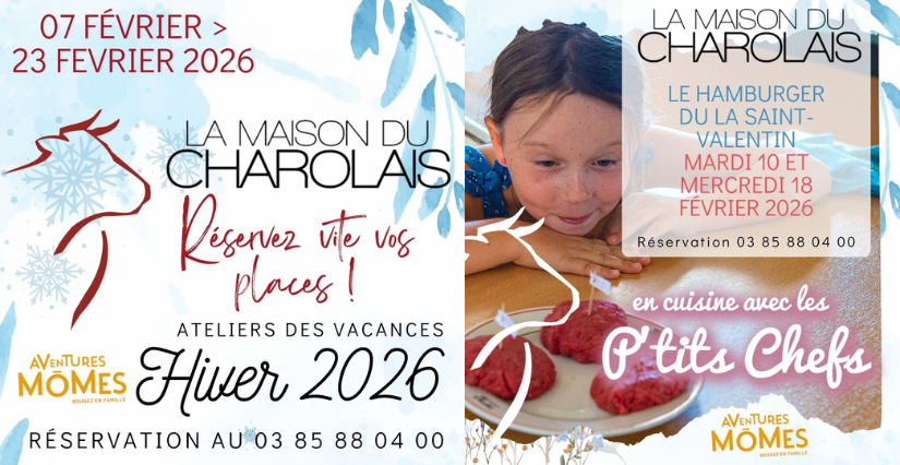 Atelier de cuisine en famille "Le hamburger de la St Valentin", à la Maison du Charolais, Charolles (71)