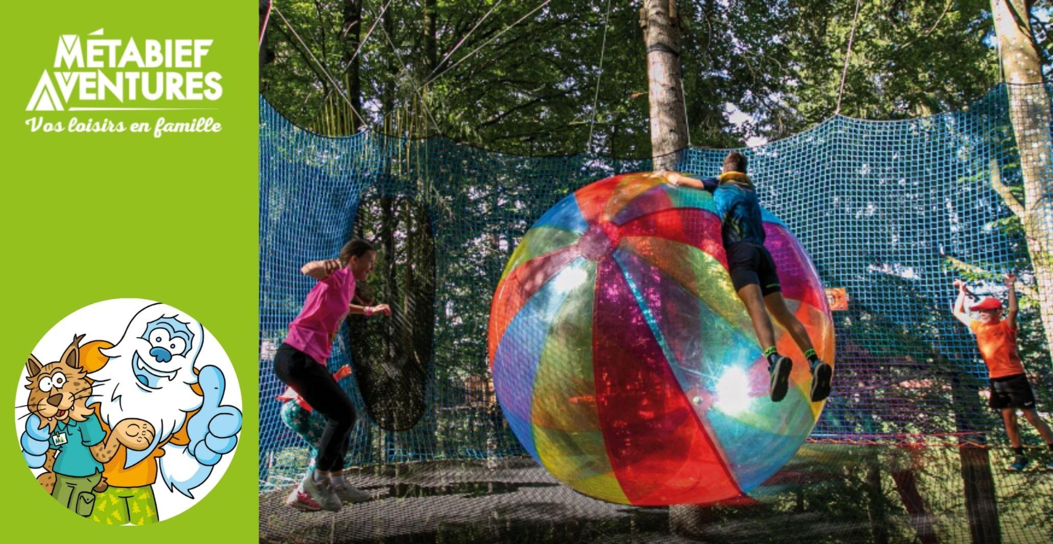 Métabief Aventures, le plus grand parc de loisirs des Montagnes du Jura.