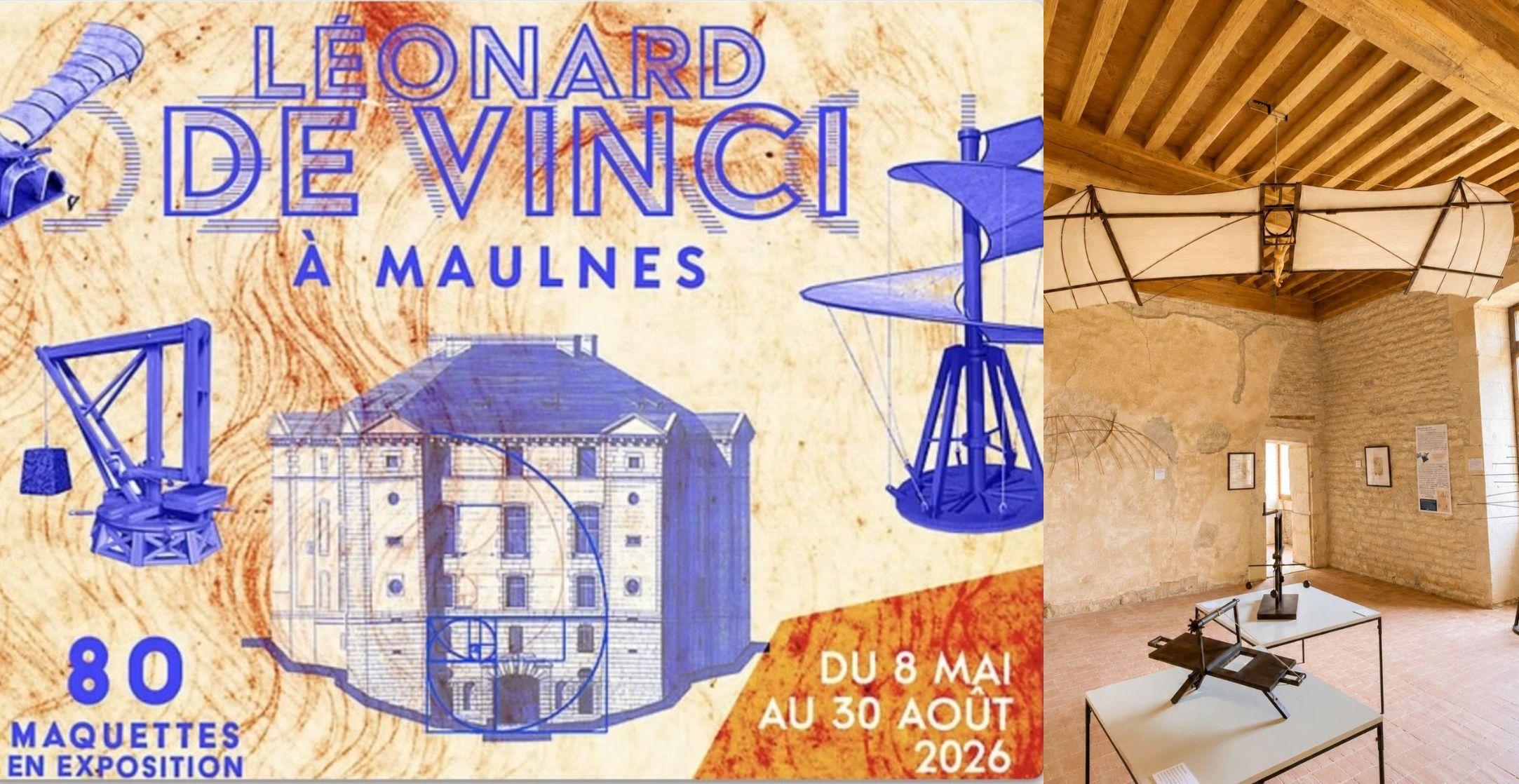 Exposition "Léonard et Maulnes", 80 maquettes de Léonard de Vinci au Château de Maulnes