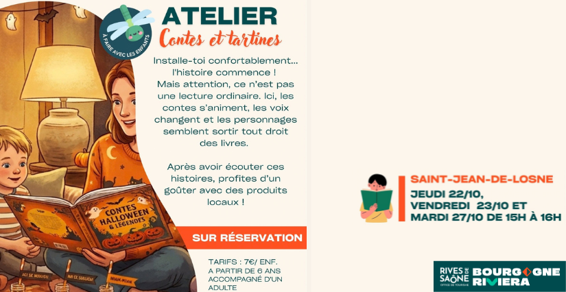 Atelier enfant "contes et tartines" à Saint-Jean-de-Losne
