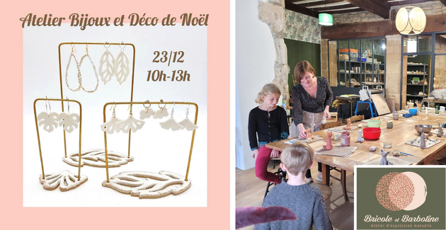 Atelier céramique : bijoux et déco de Noël // Bricole et Barbotine, Dijon (21) // ados, adultes kidklik 33