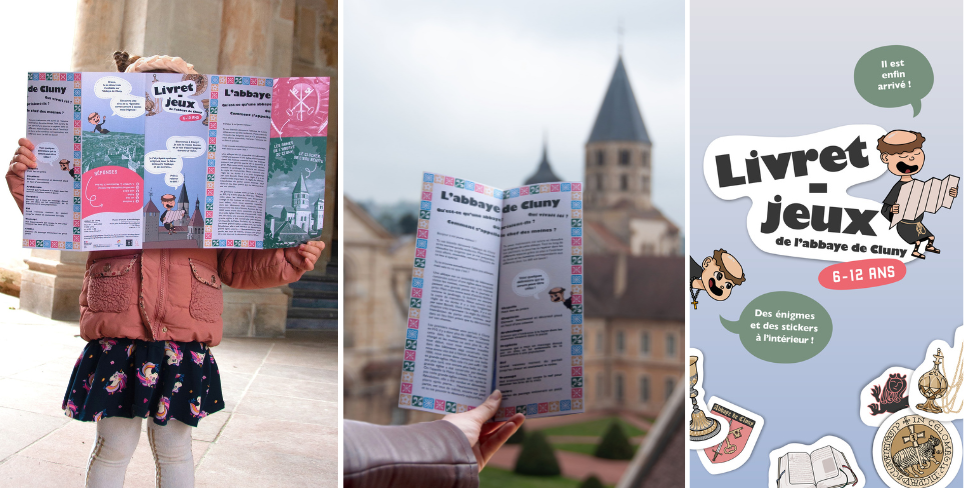 Parcours de visite famille à l'abbaye de Cluny avec le nouveau livret-jeu!