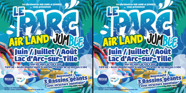 Parc d'attraction JUMBLE Air Land à ARC sur tille près de Dijon 