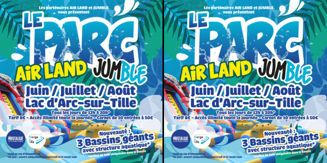 Parc d'attraction JUMBLE Air Land à ARC sur tille près de Dijon