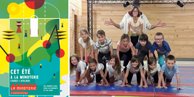Atelier Journée cirque pour enfant pendant les vacances d'été à La Minoterie, Dijon