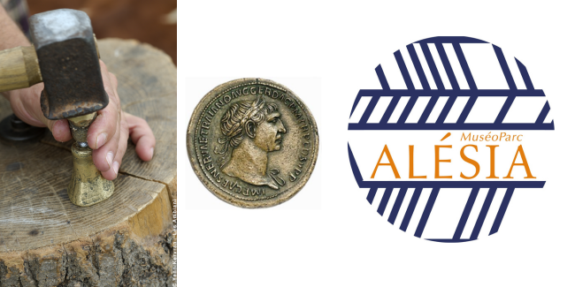 MuséoFab - atelier frappe de monnaie antique - au MuséoParc Alésia