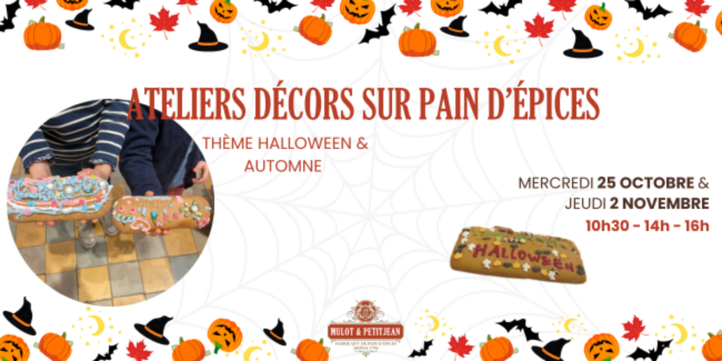 Atelier décor d'Halloween sur pain d'épice, chez Mulot et Petitjean à Dijon