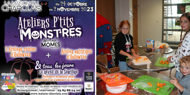 "Le Charolaisween", atelier de cuisine des P'tits Chefs à la Maison du Charolais
