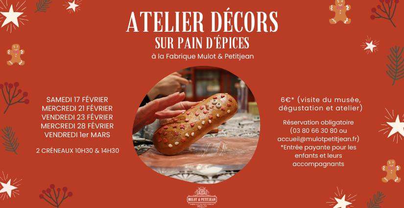 Ateliers décors de pain d'épices pour les enfants chez Mulot et Petitjean à Dijon