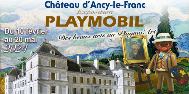 Exposition Playmobil 2024 "Des Beaux-Arts au Playmo'Art" au Château d'Ancy-le-Franc