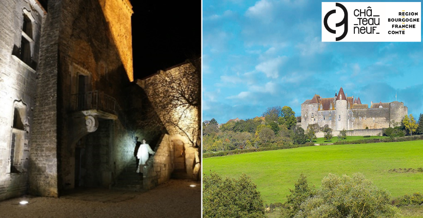 Visite au crépuscule, au Château de Châteauneuf