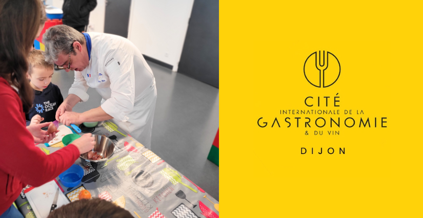 Atelier cuisine pour enfant avec le Chef Bruno, à la Cité de la gastronomie et du vin à Dijon