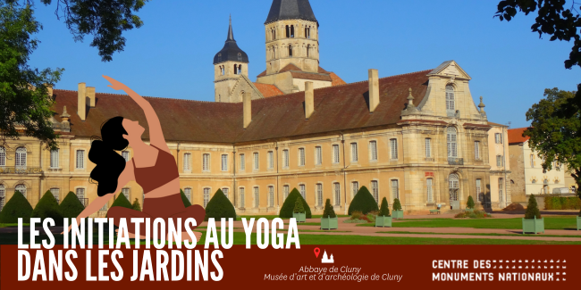 Les initiations au yoga dans les jardins de l'abbaye de Cluny en famille dès 6 ans