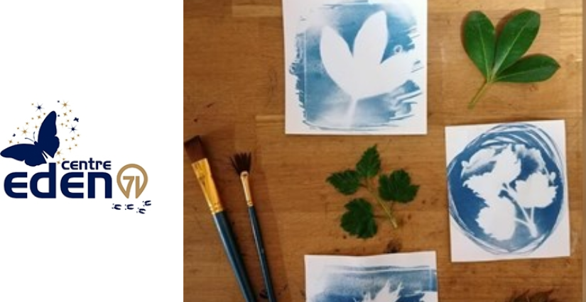Impressions solaires: "Cyanotype", animation nature et créative au Centre Eden