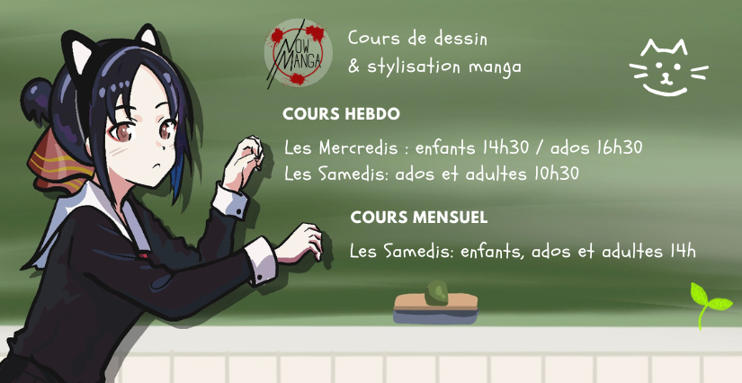 ★ Spécial rentrée 2024 ★ Cours de dessin Manga avec NoW Manga