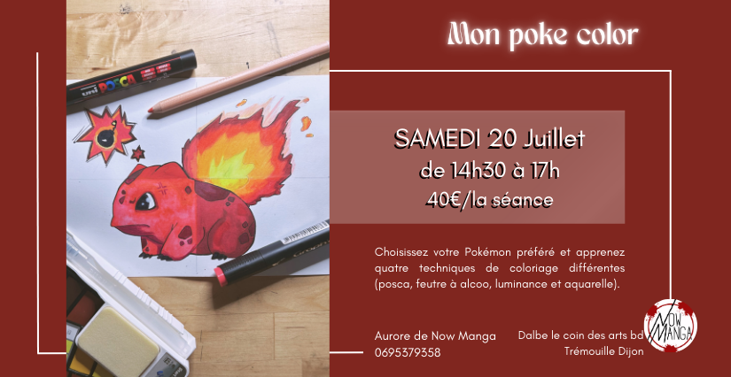 "Mon Poke Color", atelier créatif avec NoW Manga