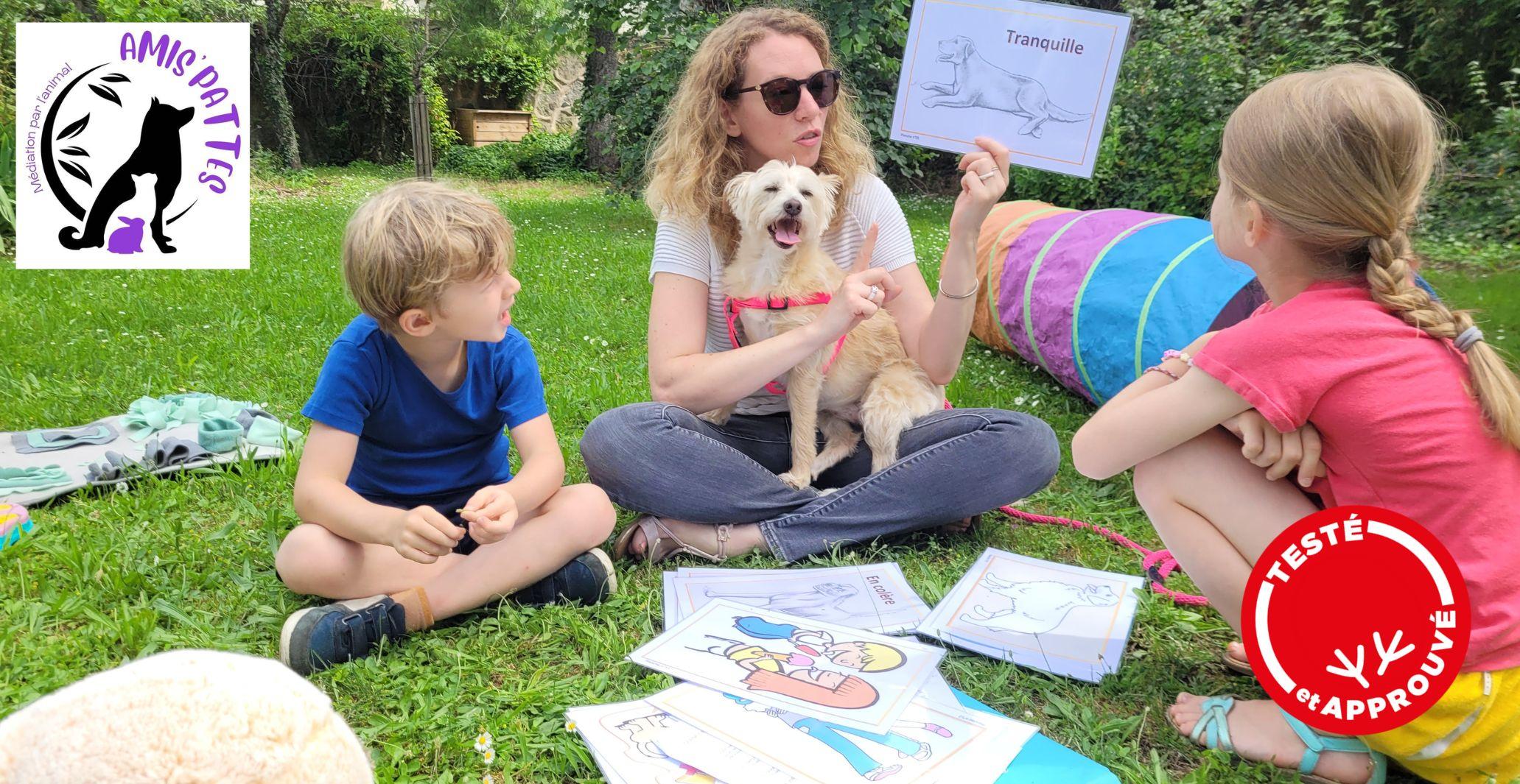 Médiation animale | Atelier PECCRAM avec AMIS'PATTES : éduquer les enfants au bon comportement face aux chiens"