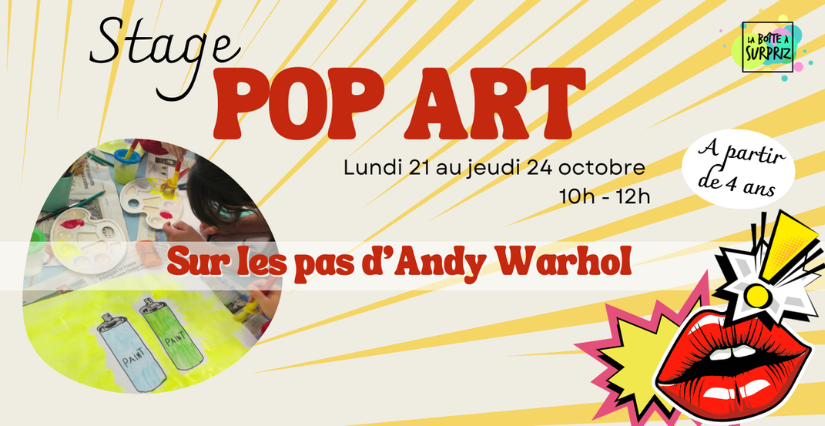 Stage pop art vacances de la Toussaint à La Boîte à SurpriZ à Dijon