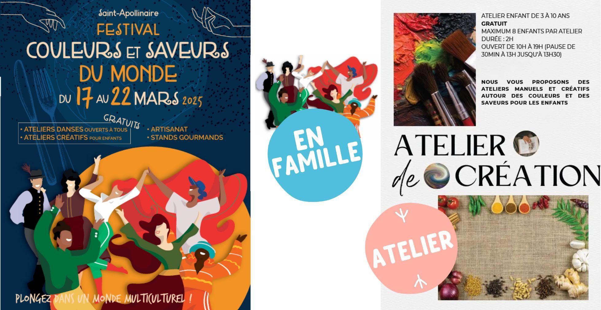 Festival Couleurs et Saveurs du monde à Saint Apollinaire - Spécial familles - GRATUIT