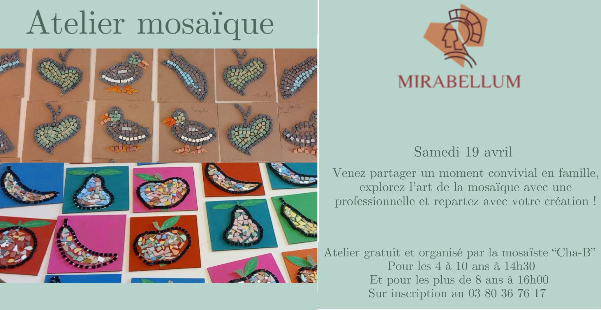 Atelier mosaïque pour les enfants au MIRABELLUM - Gratuit