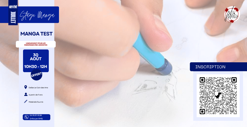 Manga Test ! Atelier gratuit pour tester les cours avec Now Manga à Dijon