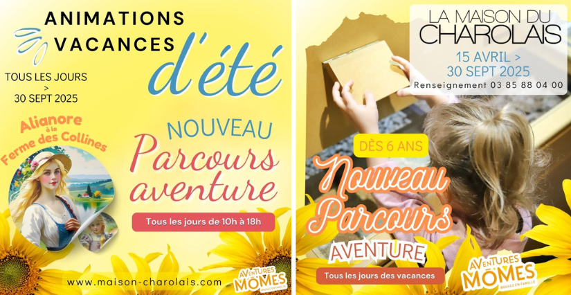 Nouveau Parcours aventure "Alianor à la Ferme des Collines", à La Maison du Charolais