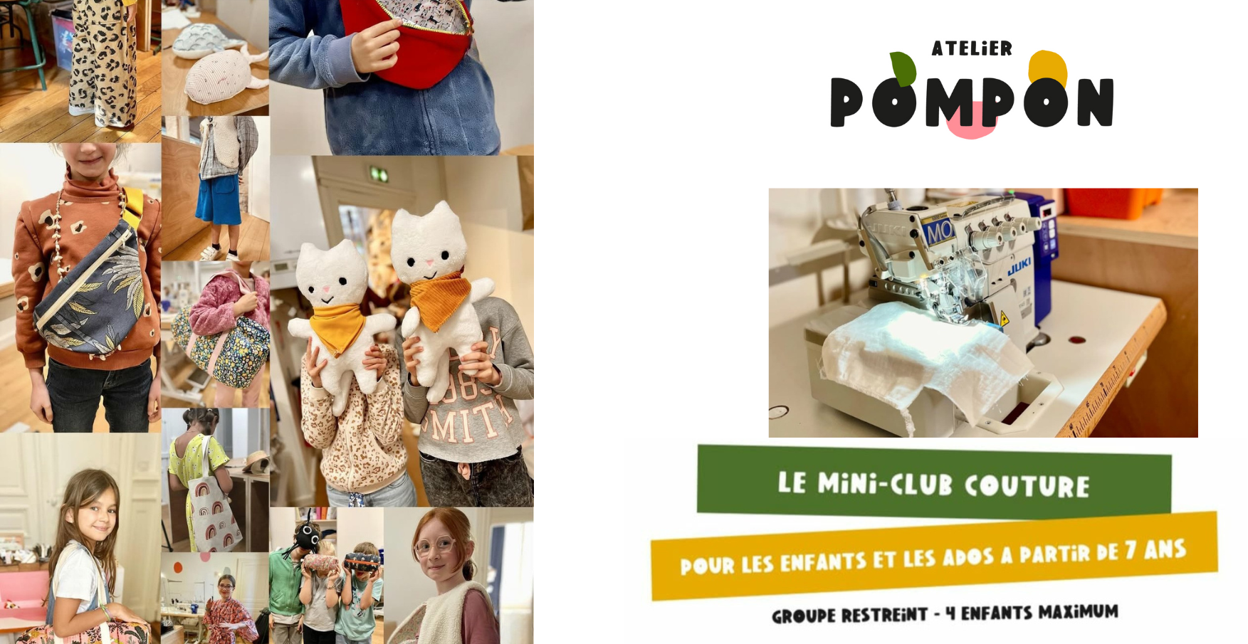 Les ateliers couture des vacances d'été avec l'Atelier Pompon à Dijon - dès 7 ans