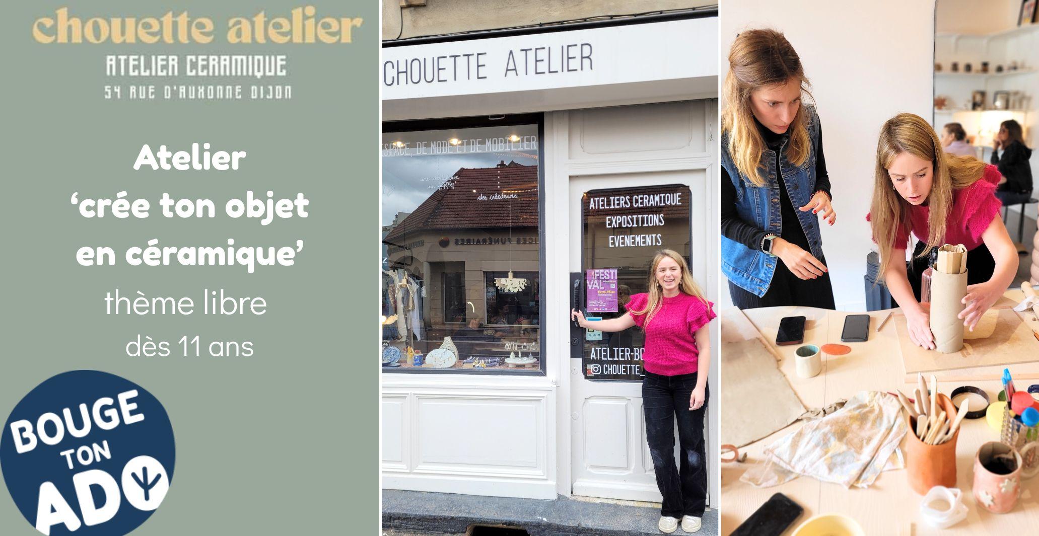 Atelier ' Crée ton objet en céramique' Thème libre - avec Chouette Atelier à Dijon