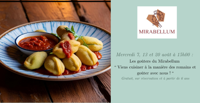 Les goûters du Mirabellum : "Viens cuisiner à la manière des romains et goûter avec nous!"