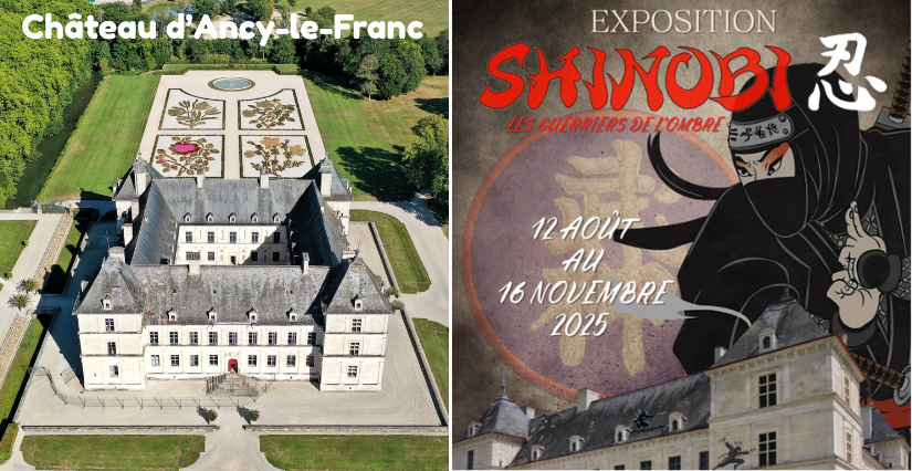 SHINOBI - Les guerriers de l'ombre, nouvelle exposition temporaire au Château d'Ancy-le-Franc
