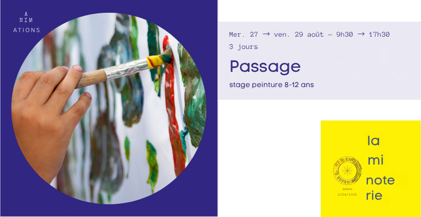 Stage créatif peinture pour les enfants de 8 à 12 ans, cet été à La Minoterie