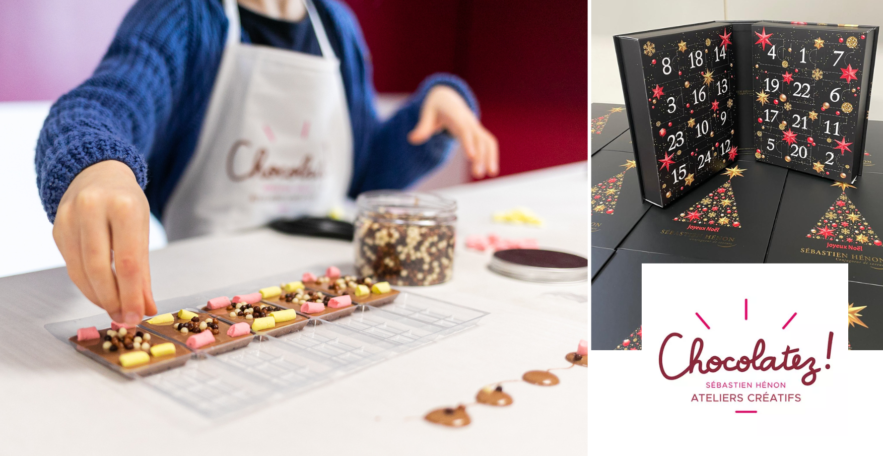 Ateliers CHOCOLATEZ! en DUO parent-enfant "Mon calendrier de l'Avent Chocolatez !" avec Sébastien Hénon à Dijon