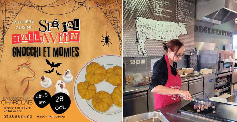 Atelier cuisine 'Les gnocchi et momies d'Halloween' à la maison du Charolais