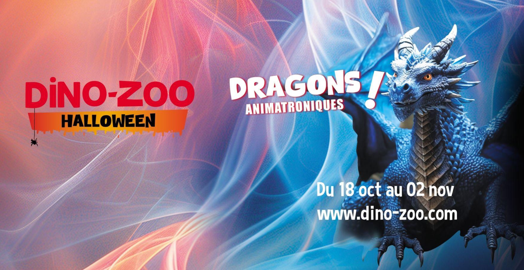 Dragons et créatures d'Halloween au parc Dino-Zoo en Bourgogne-Franche-Comté