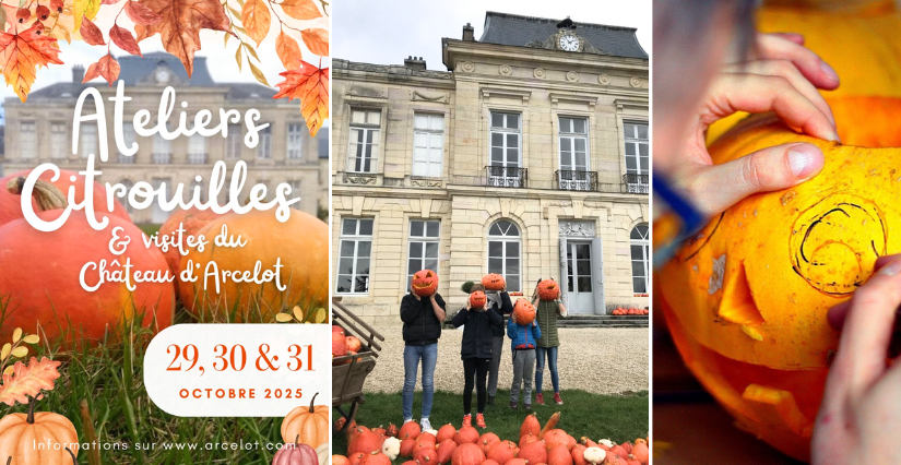 Ateliers citrouilles et visites en famille du Château d'Arcelot (21) Ateliers citrouilles et visites en famille du Château d'Arcelot (21)