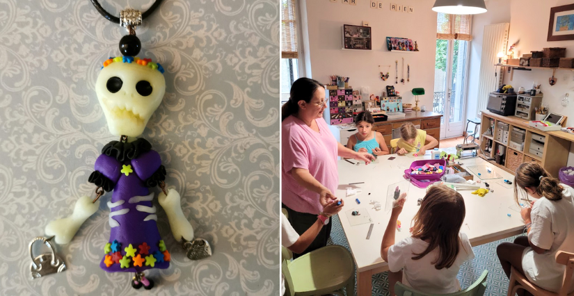 "Le squelette phosphorescent", atelier créatif avec l'Art de Rien à Dijon