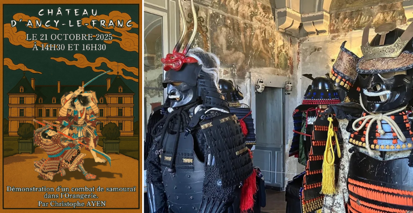 Évènement spécial : démonstration de combat de samouraï à l'Orangerie - Château d'Ancy-Le-Franc Évènement spécial : démonstration de combat de samouraï à l'Orangerie - Château d'Ancy-Le-Franc