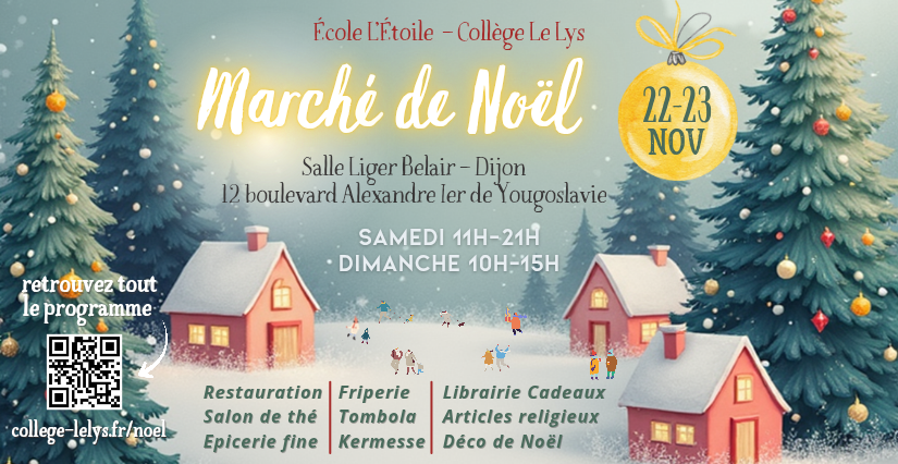 Marché de Noël de l'école L'Étoile et du collège Le Lys à Dijon