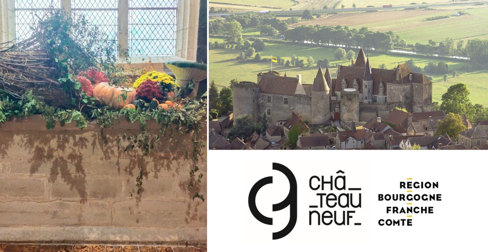 Décorations d’automne au château de Châteauneuf 