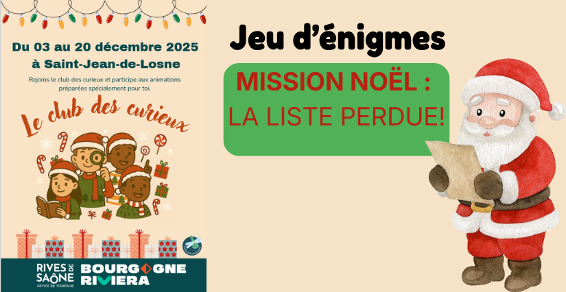 Mission Noël - La liste perdue ! Jeu d'énigmes pour enfants à Saint-Jean-de-Losne