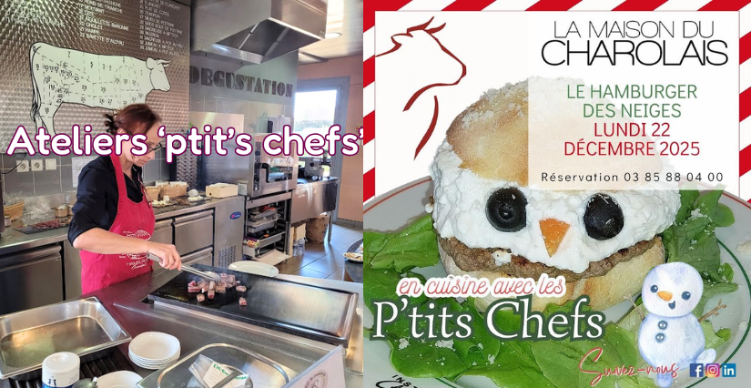 Atelier de cuisine en famille " le hamburger des neiges", à la Maison du Charolais, Charolles (71)