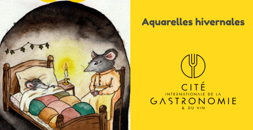 Atelier "Aquarelles hivernales" à la Cité de la Gastronomie, Dijon (21)