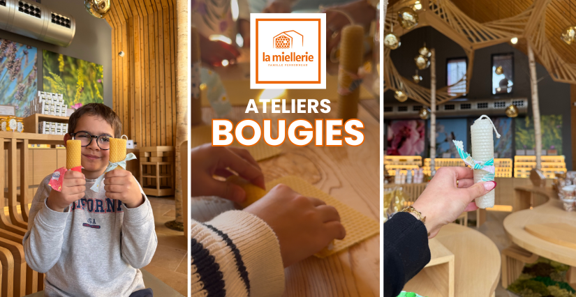 Ateliers création de bougies à la cire d’abeilles à la miellerie à Dijon 